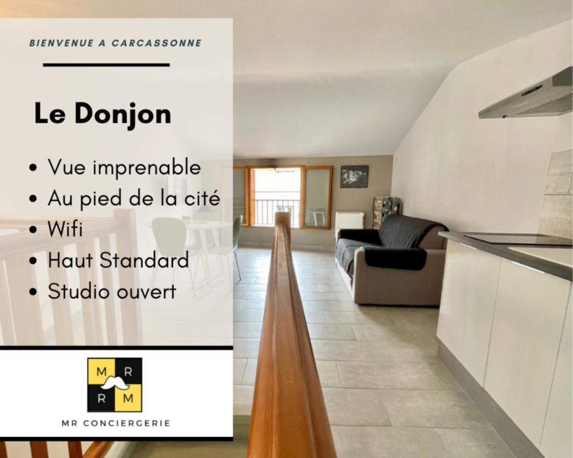 Le Donjon - Vue Cite Pied Cite Medievale Neuf Carcassonne Dış mekan fotoğraf